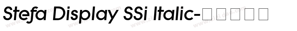 Stefa Display SSi Italic字体转换